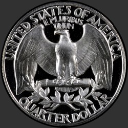 реверс 25¢ (quarter) 1963 "미국 - 분기 / 1963 - 증거"