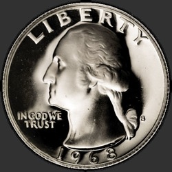 аверс 25¢ (quarter) 1968 "USA - kwartał / 1968 - S Dowód"