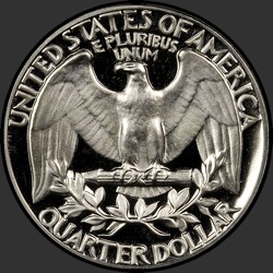 реверс 25¢ (quarter) 1972 "USA - Quarter / 1972 - S Důkaz"