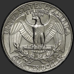 реверс 25¢ (quarter) 1988 "EUA - Trimestre / 1988 - D"