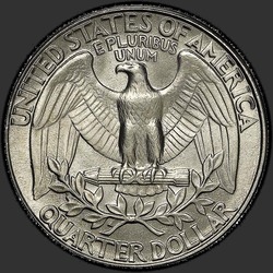 реверс 25¢ (quarter) 1989 "EUA - Trimestre / 1989 - D"
