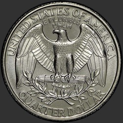 реверс 25¢ (квотер) 1996 "США - квартал / 1996 - D"