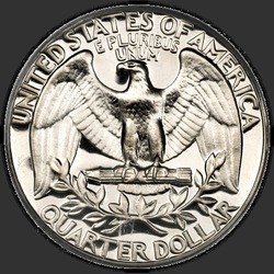 реверс 25¢ (quarter) 1974 "미국 - 분기 / 1974 - 증거 S"