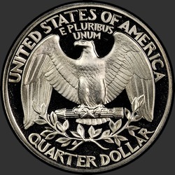 реверс 25¢ (quarter) 1977 "EUA - Trimestre / 1977 - S Proof"