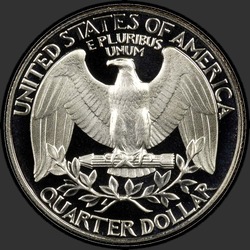 реверс 25¢ (quarter) 1990 "EUA - Trimestre / 1990 - S Proof"