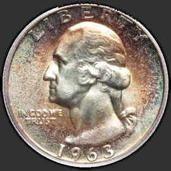 аверс 25¢ (quarter) 1963 "EUA - Trimestre / 1963 - P"