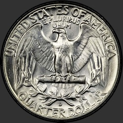 реверс 25¢ (quarter) 1964 "USA - Quarter / 1964 - D"