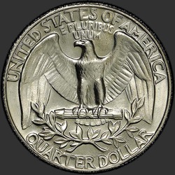 реверс 25¢ (quarter) 1973 "EUA - Trimestre / 1973 - P"