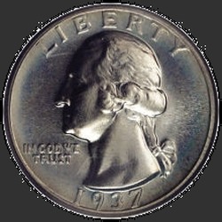 аверс 25¢ (quarter) 1937 "USA - Quarter / 1937 - Prova"