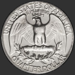 реверс 25¢ (quarter) 1958 "미국 - 분기 / 1958 - 증거"