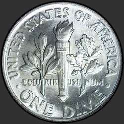 реверс 10¢ (dime) 1961 "USA  - ダイム/ 1961  -  P"