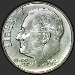 аверс 10¢ (dime) 1963 "USA - Dime / 1963 - D"
