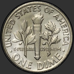 реверс 10¢ (дайм) 1968 "USA - Dime / 1968 - D"
