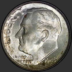 аверс 10¢ (dime) 1946 "EUA - Dime / 1946 - D"