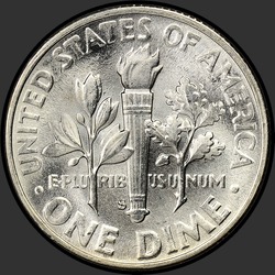 реверс 10¢ (dime) 1946 "EUA - Dime / 1946 - S"