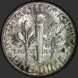 реверс 10¢ (dime) 1949 "EUA - Dime / 1949 - D"