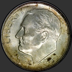 аверс 10¢ (дайм) 1950 "США - Dime / 1950 - S"