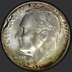 аверс 10¢ (dime) 1951 "الولايات المتحدة الأمريكية - الدايم / 1951 - S"