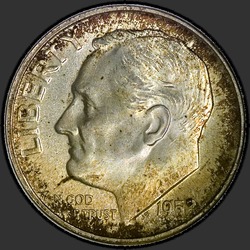 аверс 10¢ (дайм) 1952 "США - Dime / 1952 - S"