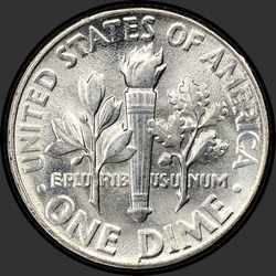 реверс 10¢ (dime) 1953 "EUA - Dime / 1953 - P"