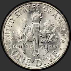 реверс 10¢ (dime) 1953 "미국 - 다임 / 1953 - S"