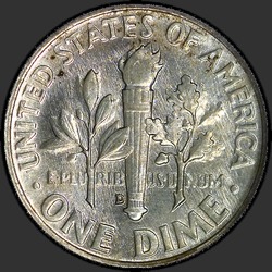 реверс 10¢ (dime) 1954 "미국 - 다임 / 1954 - D"
