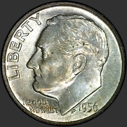 аверс 10¢ (дайм) 1956 "USA - Dime / 1956 - D"