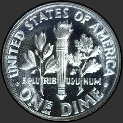реверс 10¢ (dime) 1954 "EUA - Dime / 1954 - Prova"