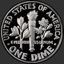 реверс 10¢ (dime) 1955 "USA - Dime / 1955 - Důkaz"