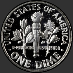 реверс 10¢ (dime) 1960 "EUA - Dime / 1960 - Prova"