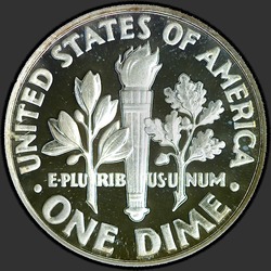 реверс 10¢ (дайм) 1962 "США - Dime / 1962 - PROOF"