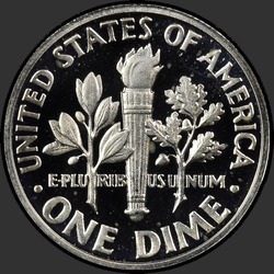 реверс 10¢ (дайм) 1963 "США - Dime / 1963 - PROOF"