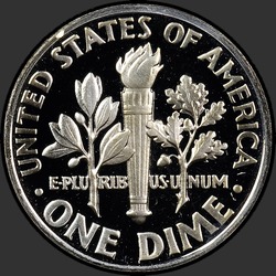 реверс 10¢ (dime) 1970 "USA  - ダイム/ 1970  -  S証明"