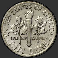 реверс 10¢ (dime) 1972 "EUA - Dime / 1972 - P"