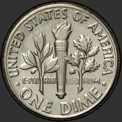 реверс 10¢ (dime) 1972 "EUA - Dime / 1972 - D"