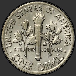 реверс 10¢ (dime) 1973 "EUA - Dime / 1973 - P"