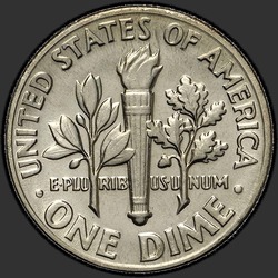 реверс 10¢ (dime) 1973 "USA  - ダイム/ 1973  -  D"