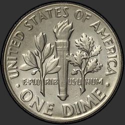 реверс 10¢ (dime) 1975 "EUA - Dime / 1975 - P"