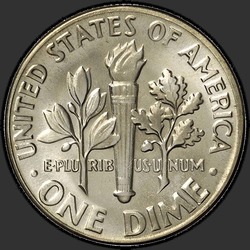 реверс 10¢ (dime) 1975 "EUA - Dime / 1975 - D"