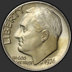 аверс 10¢ (dime) 1976 "الولايات المتحدة الأمريكية - الدايم / 1976 - P"