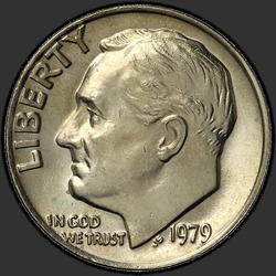 аверс 10¢ (дайм) 1979 "США - Dime / 1979 - P"