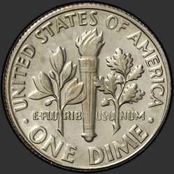 реверс 10¢ (dime) 1980 "EUA - Dime / 1980 - D"
