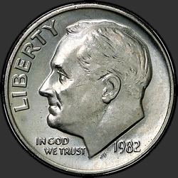 аверс 10¢ (dime) 1982 "संयुक्त राज्य अमरीका - Dime / 1982 - सं पी MSFT"