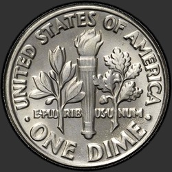 реверс 10¢ (dime) 1983 "USA  - ダイム/ 1983  -  D"