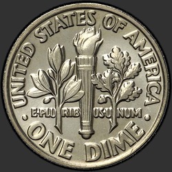 реверс 10¢ (dime) 1984 "USA  - ダイム/ 1984  -  P"