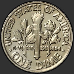 реверс 10¢ (dime) 1985 "EUA - Dime / 1985 - P"