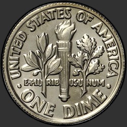реверс 10¢ (dime) 1985 "EUA - Dime / 1985 - D"