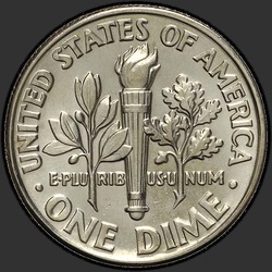 реверс 10¢ (dime) 1986 "EUA - Dime / 1986 - D"