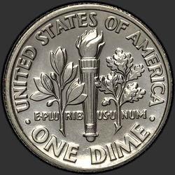 реверс 10¢ (dime) 1987 "USA  - ダイム/ 1987  -  D"