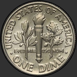 реверс 10¢ (dime) 1989 "EUA - Dime / 1989 - D"